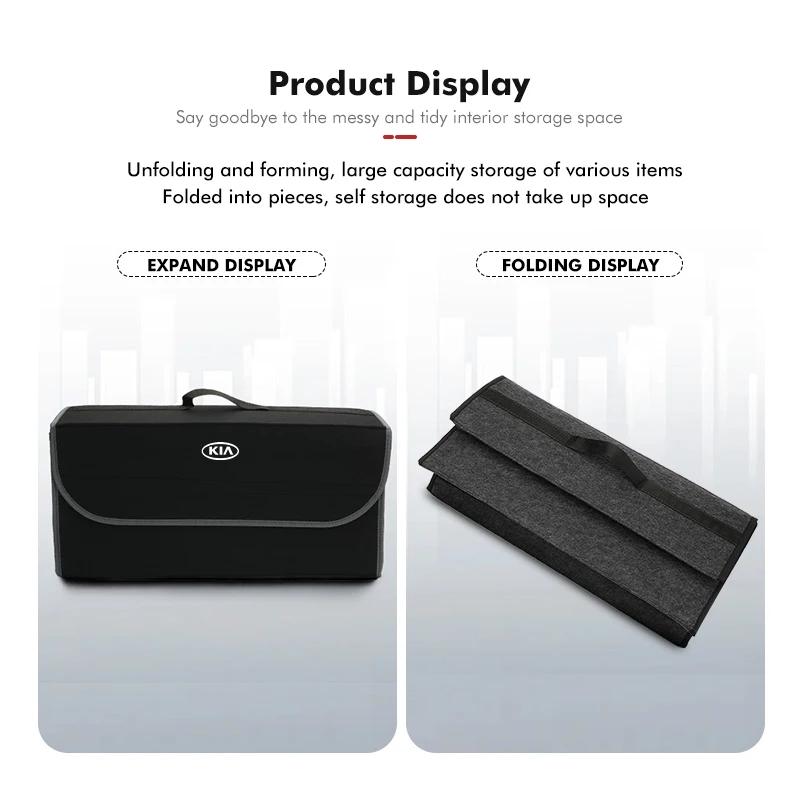 For Car Trunk Storage Bag Organizer Sundries Stowing Tidying Box KIA Rio K5 K2 Sportage Ceed Sorento Picanto Stinger Soul