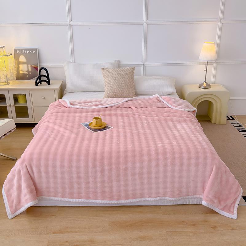 Single/Queen/Super King Thicker Fleece Throw Blanket for Bed or Sofa , Soft Plush Blanket