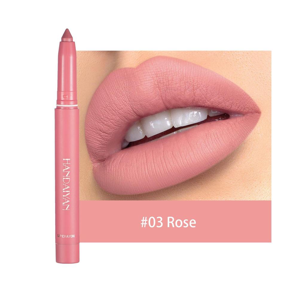 12 Colors Matte Waterproof Velvet Nude Lipstick Pencil Sexy Red Brown Pigments Makeup Long Lasting Profissional Lip Liner