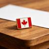 Classical Canadian Flag Brooch Sturdy Alloy Maple Needle Badge Office Wear Decoration For Long Lasting Wear