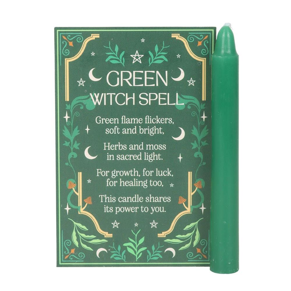 Something Different Green Witch Candle Set (Pack of 12)