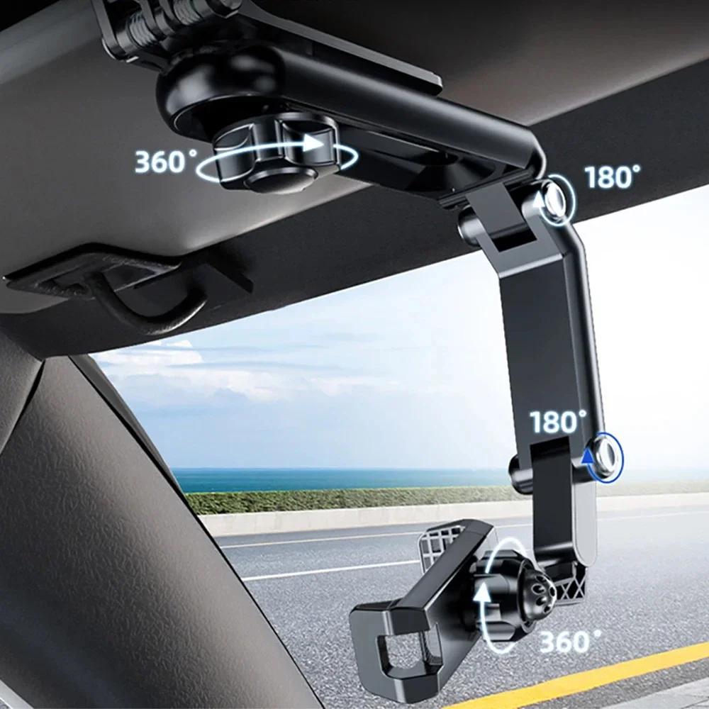1 držák telefonu do auta, multifunkční zpětné zrcátko otočné o 360 stupňů, držák sedla, držák mobilního GPS 4,0–6,1 palce