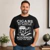 Funny Cigars And Bourbon Father's Day Graphic T-Shirt