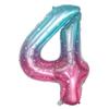 40" Rainbow Gradient Aluminum Foil Number Balloon Birthday Decoration Ornaments for Kids, Helium-Compatible