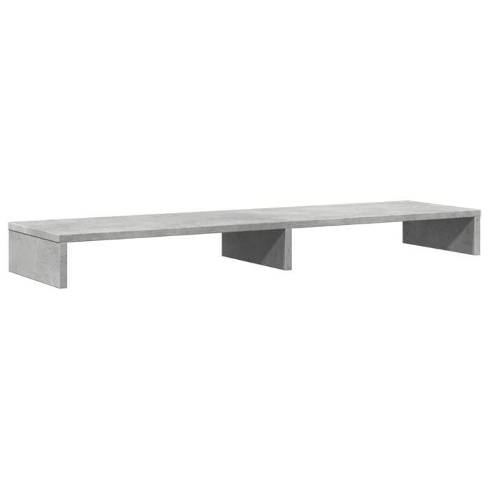 VidaXL Concrete Grey Monitor Stand 100x27x10 Cm Engineered Wood, Monitor Riser for Desk, Monitor Shelf, 854655