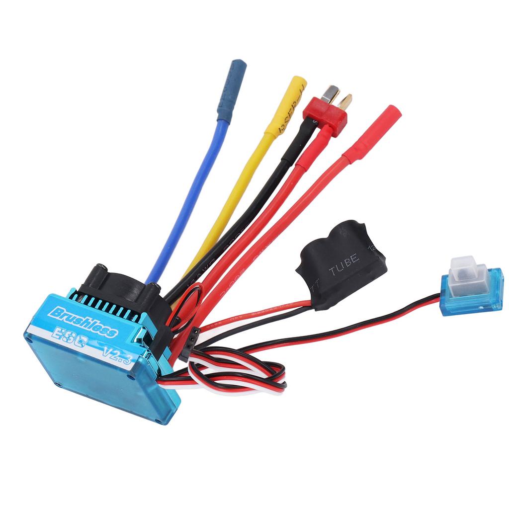 60A Brushless ESC for 1/10 RC Model Car Boat Waterproof 2?3S Lipo BEC 5.8V/3A Male T Power Connector Electronic Speed Controller