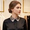 Sparkling Rhinestones Detachable Collar Leopard Design Decorative Faux Collar  Wedding