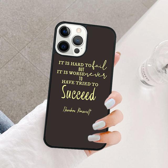 Famous Motivational Life Quote Phone Case Cover For iPhone 17 Air 16 15 14 13 12 Pro Max 11 Pro Max Plus Coque