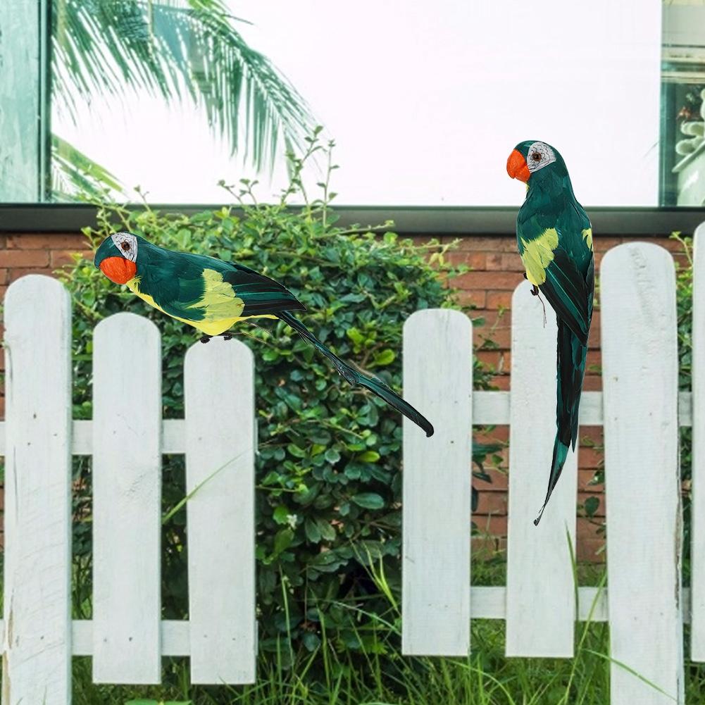 Beautiful Unique Simulation Parrot Decor Artificial Feather Bird Garden Landscape Decoration