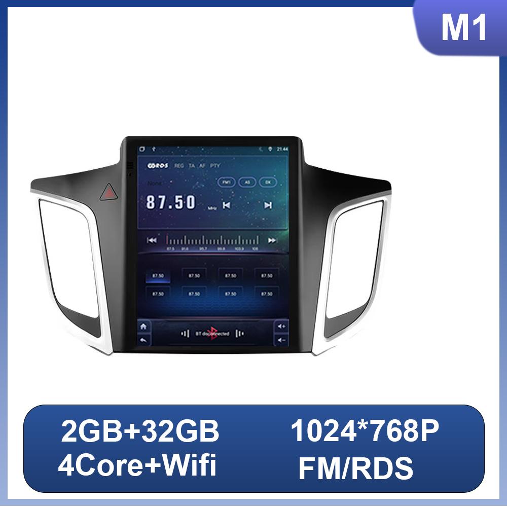 

9,7 дюйма для Hyundai Creta IX25 2015 - 2019 для Tesla Style сенсорный экран автомобильное радио Wifi Carplay Android Auto DSP 2 Din Bluetooth