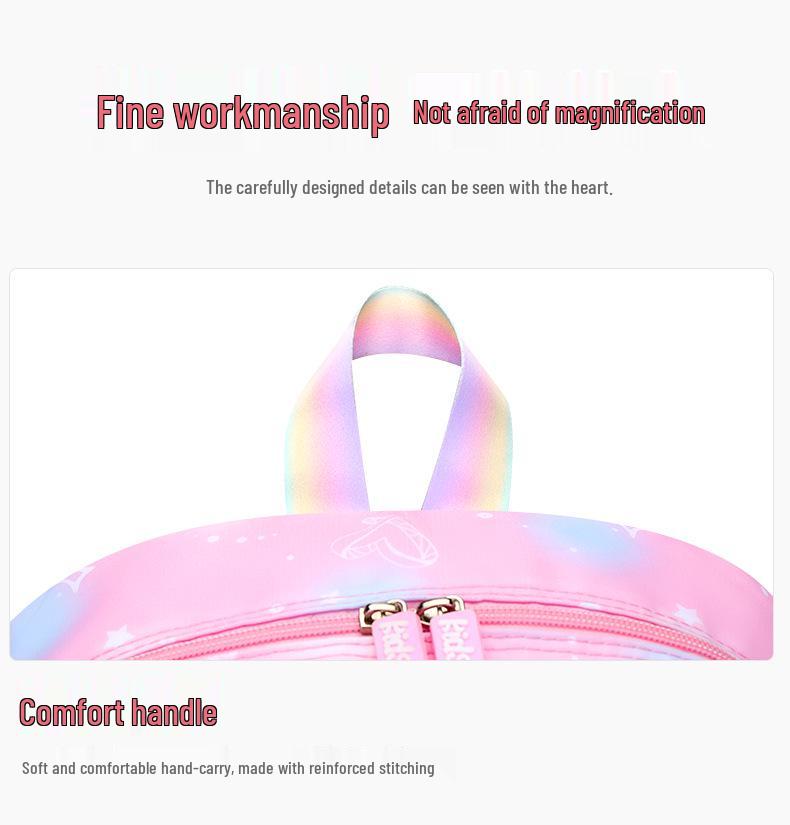 Dreamy Lightweight Backpack for Girls, Grades 1-6: Spine Protection & Load Reduction