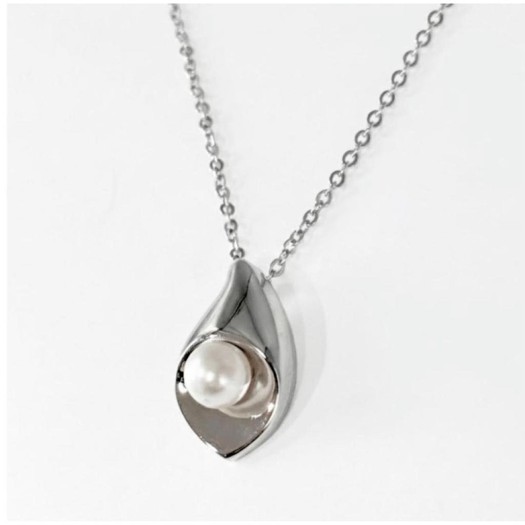 Used Unused grade TASAKI Tasaki Koya pearl necklace SILVER drop drop silver pearl pendant Tasaki pearl accessories