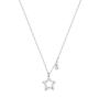 Night sky star necklace female smart beating heart pentagram collarbone chain temperament light luxury gift