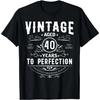 Vintage Aged 40 Years To Perfection 40th Birthday T-Shirt
