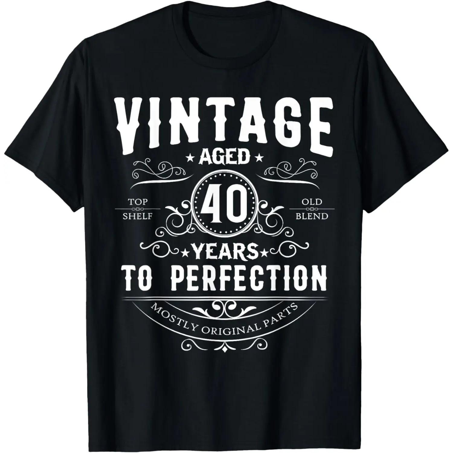 Vintage Aged 40 Years To Perfection 40th Birthday T-Shirt S чёрный