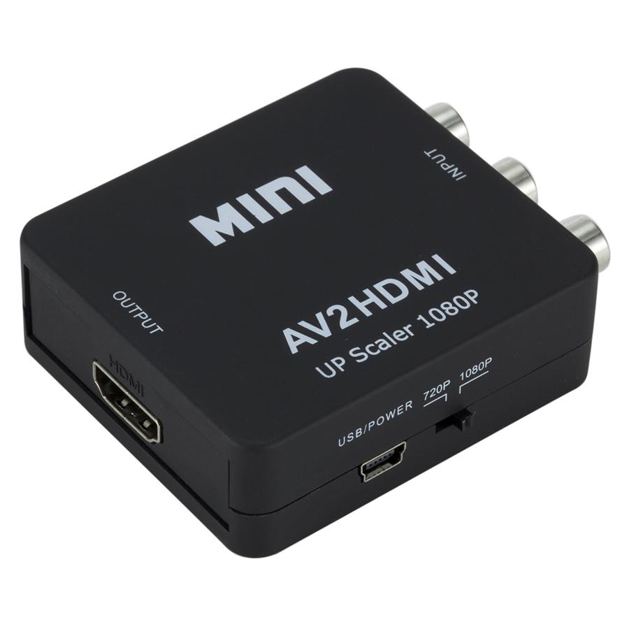 1080P RCA Kompositt CVBS AV til HDMI Video Lyd Konverterboks AV2HDMI Adapter