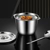 Oil Tank with Strainer Lid Stainless Steel Cooking Oil Container Pot Easy-Grip Handle Rust-Resistant Lard Jar Frying Oil Storage Bottle