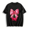 Love You Cherry Much Sweet Bow Cherry Graphic Print Tee Pure Cotton T-shirt
