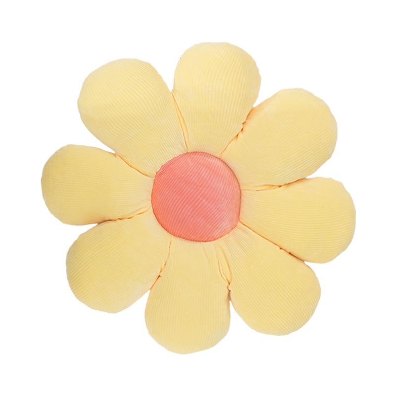 Plush Daisy Throw Pillow - Winter Lumbar Support Cushion for Sofa or Dormitory