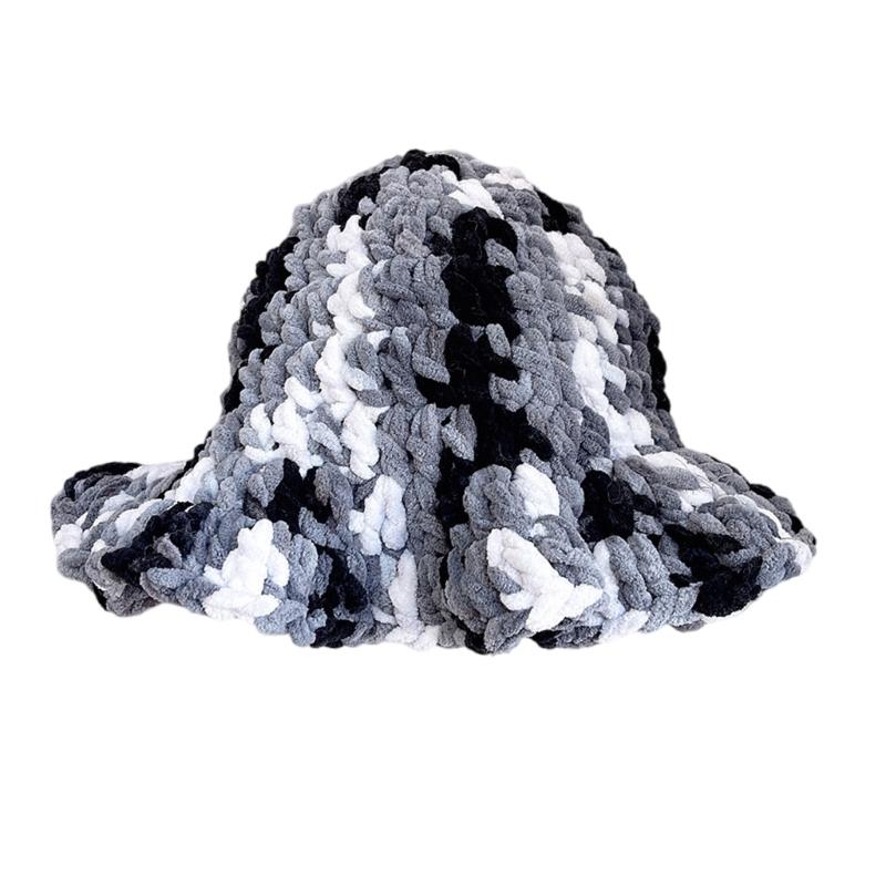 Oversized Hat Handwoven Flouncing Crocheted Hat for Music Festival Simple Flouncing Hat for Music Festival