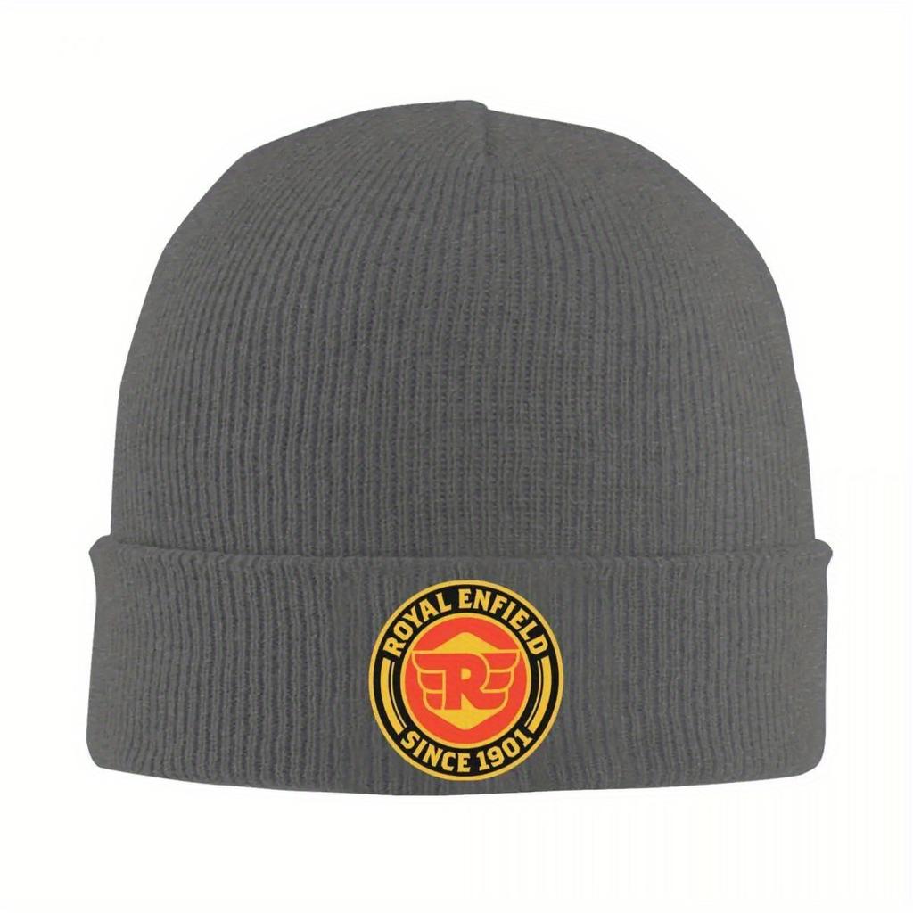 Royal Enfields Knitted Hat for Women Unisex Beanie Autumn Winter Hats Motorcycle Race Warm Melon Cap
