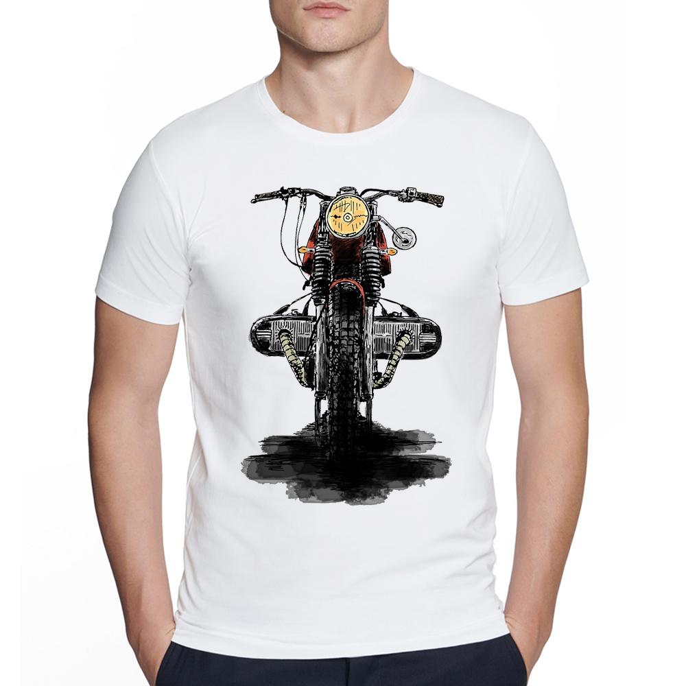 New Men Fashion Vintage Motorcycle T Shirt Men Motorbike Casual Tshirt Gift for Ride Racer Lovers Tee