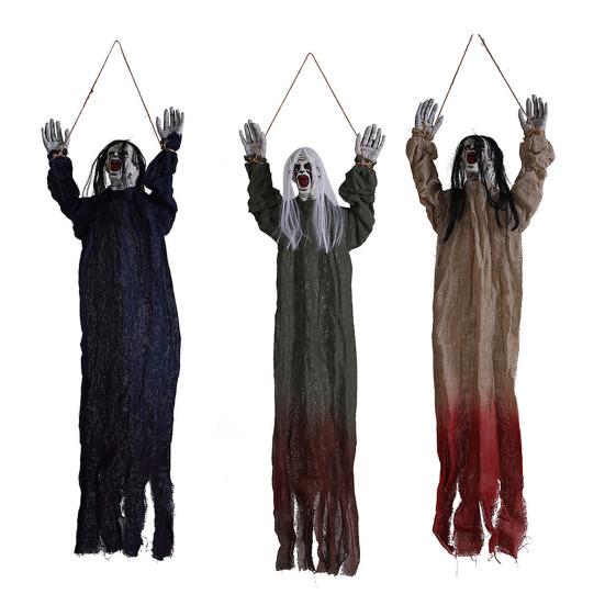 Halloweenská závěsná dekorace ducha Strašidelný létající duch lebky pro rekvizitu strašidelného domu Vnitřní Venkovní Veranda Dvůr Dekorace na strom