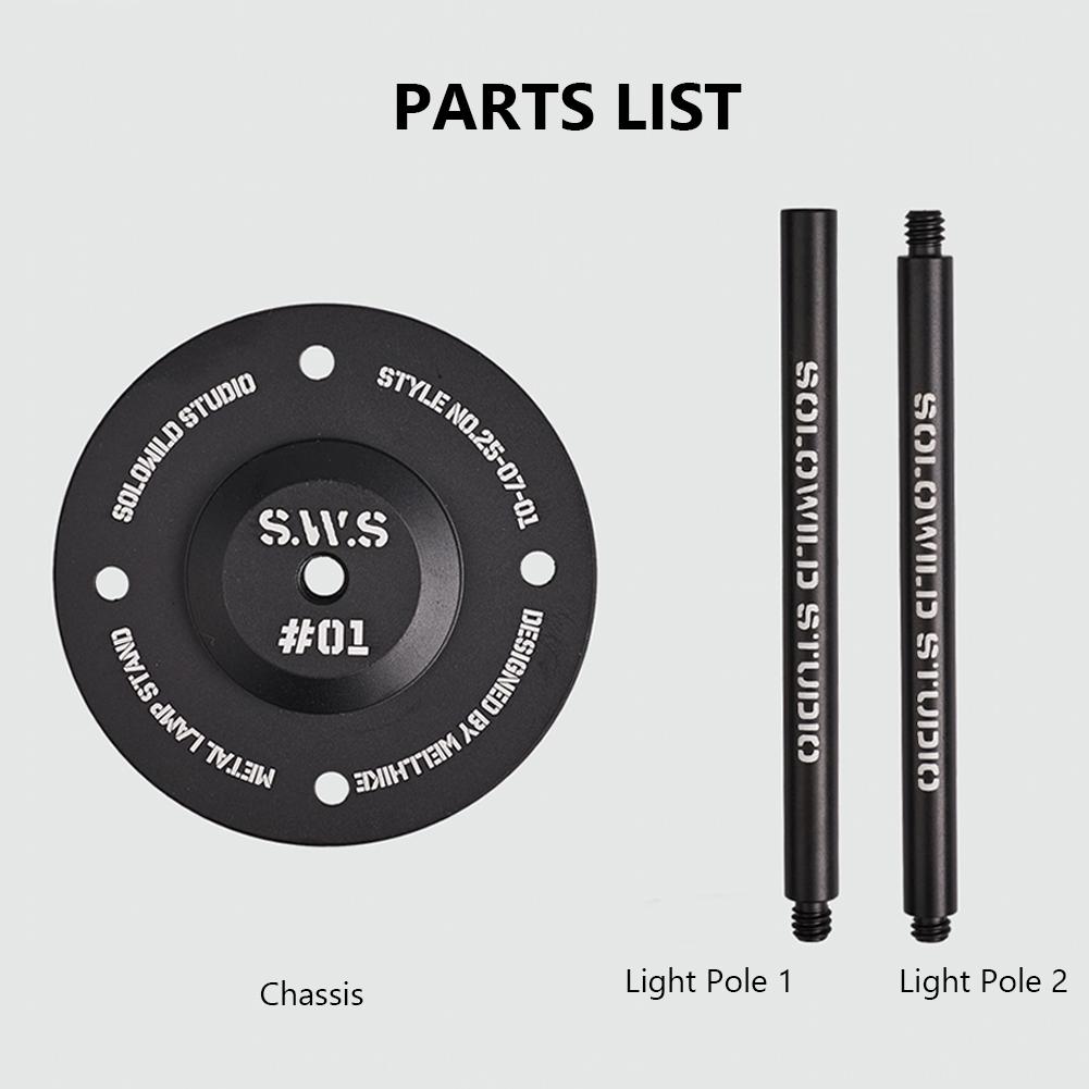 1/2Set Portable Desktop Lamp Stand Aluminum Alloy Outdoor Lantern Bracket Camping Lights Support for Camping