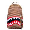 Schoolbag Backpack Men's and Women's Trend Brand Leisure Sports Backpack Fashion Plaid Shark Campus Class Student School Bag