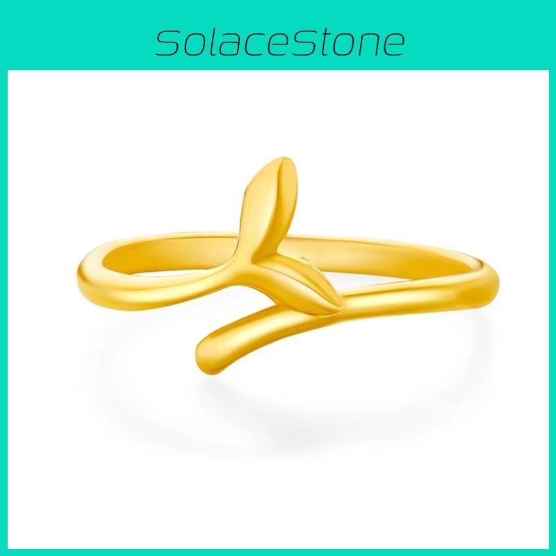 Cute And Fresh Fish Tail Ring For Women Adjustable Size Copper Jewelry Accessory