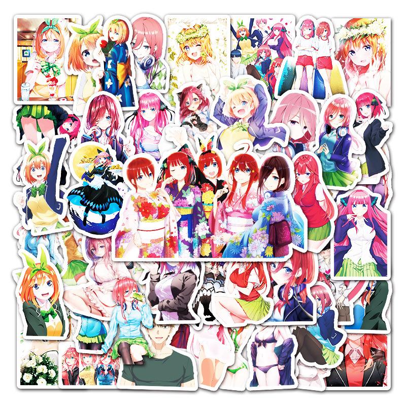 50 Sexy Japanese Comic Decoration Creative Suitcase Laptop Refrigerator Waterproof Stickers