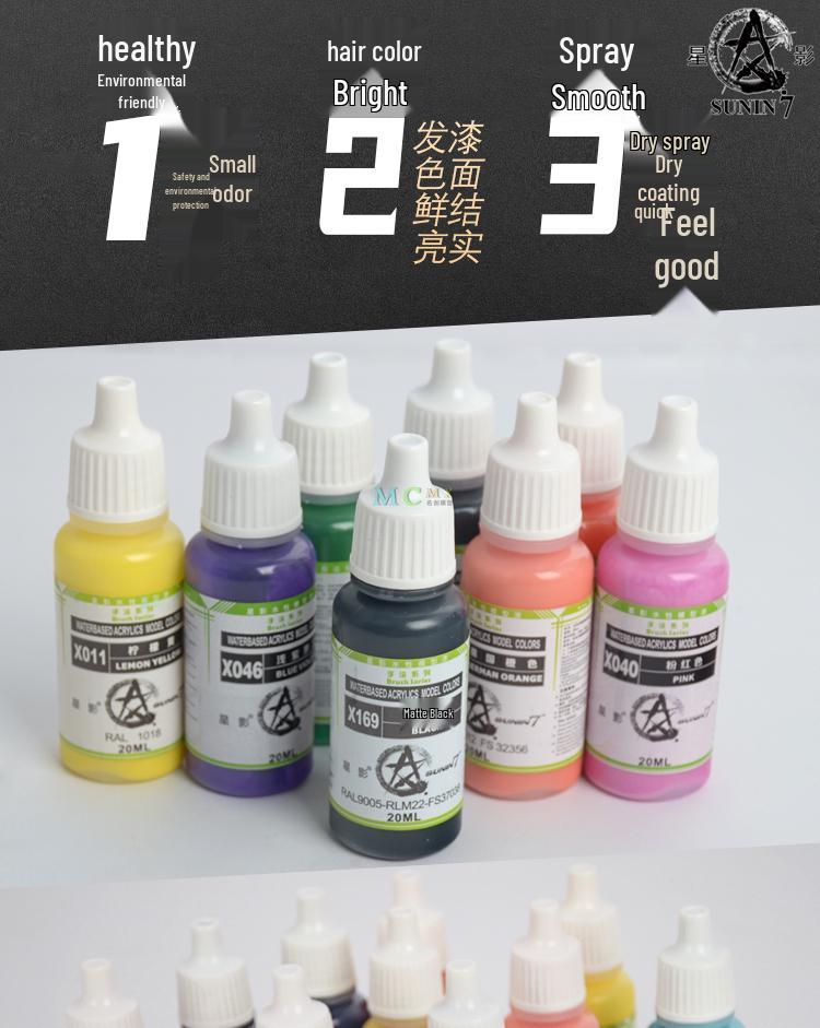 Peinture à Base d'Eau 169-170 Série Peinte à la Main pour Maquettes et Figurines par Qin Xuan