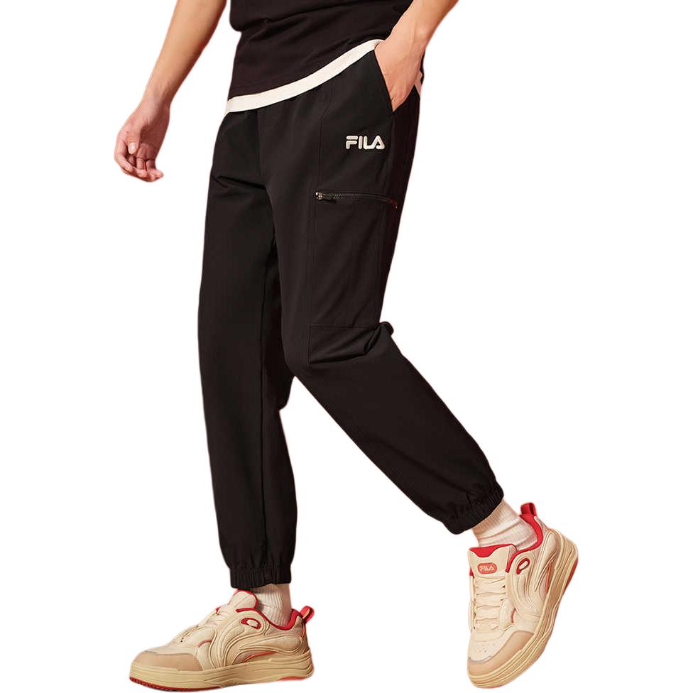 FILA Simple Comfortable Versatile Casual Pants Men bottoms Black F11M519801FBK