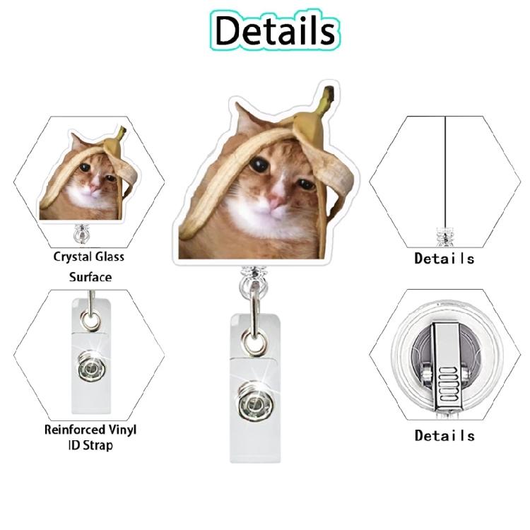 Vielseitiger Katzen-Look-Ausweishalter mit Drehfunktion, tragbar zur Personalisierung Ihrer täglichen Accessoires