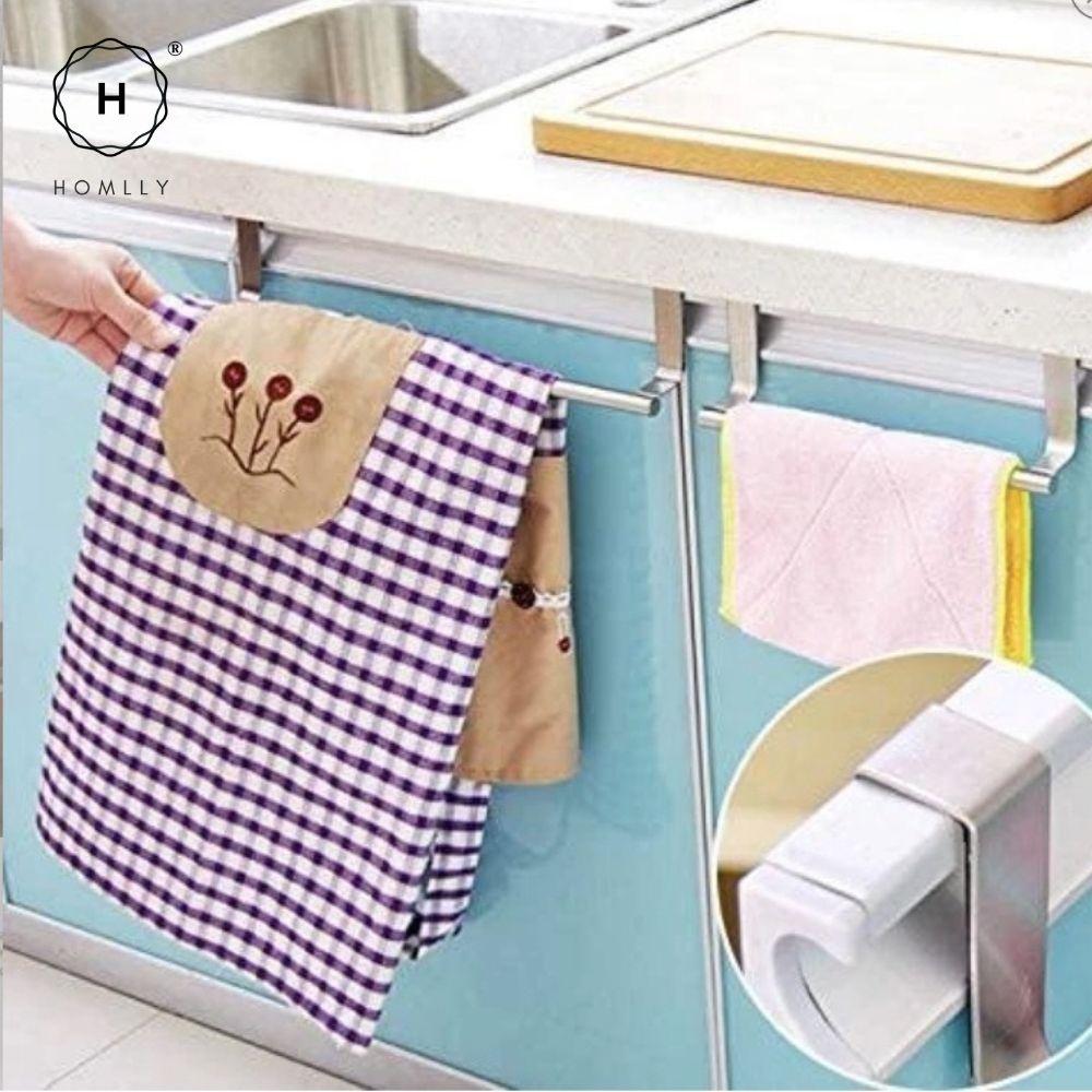 Homlly Basic Over Cabinet Door Stainless Steel Towel Bar Holders