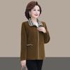 Western Style Women Winter Casual Short Coat Plus Size Velvet Padded Jacket Loose Fit for Middle Aged and Elderly Mother