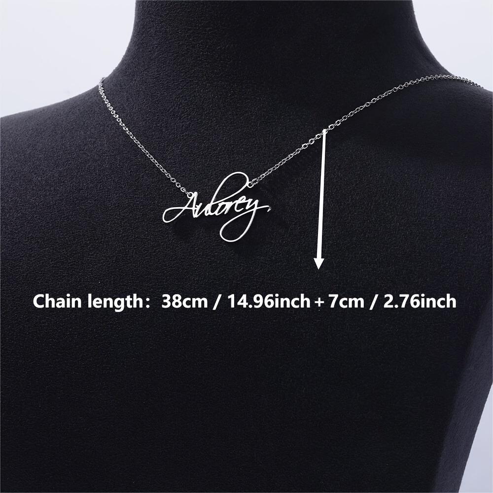 Custom Cursive Script Name Necklaces For Women Gold Color Stainless Steel Charm Lady Name Pendant Necklace Private Jewelry Gift