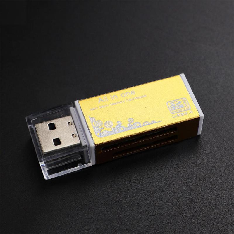 Card Reader 4-Port USB 2.0 Memory Universal SD/TF/M2/MS Camera Memory Card Computer Automotive Notebook Accessories Adapter