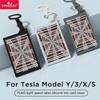 Smabee for Tesla Model 3 Y X S Car Key Card Protector Cover Auto Accessories PLAID Light Speed Label Silicone Key Card Holder