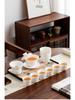 Lux Mutton Fat White Porcelain Kung Fu Tea Set: Gaiwan & Teacup with Portable Gift Box