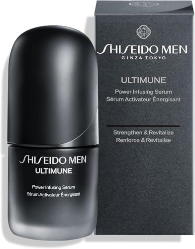Shiseido Men Ultimune Power Infusing Serum 30mL mens skin citrus bamboo green fragrance.