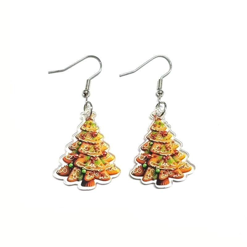 

CAOSHI Newly Designed Christmas Pendant Earrings for Women Chic Cartoon Cookie Christmas Tree Design Delicate Gifts Accessories