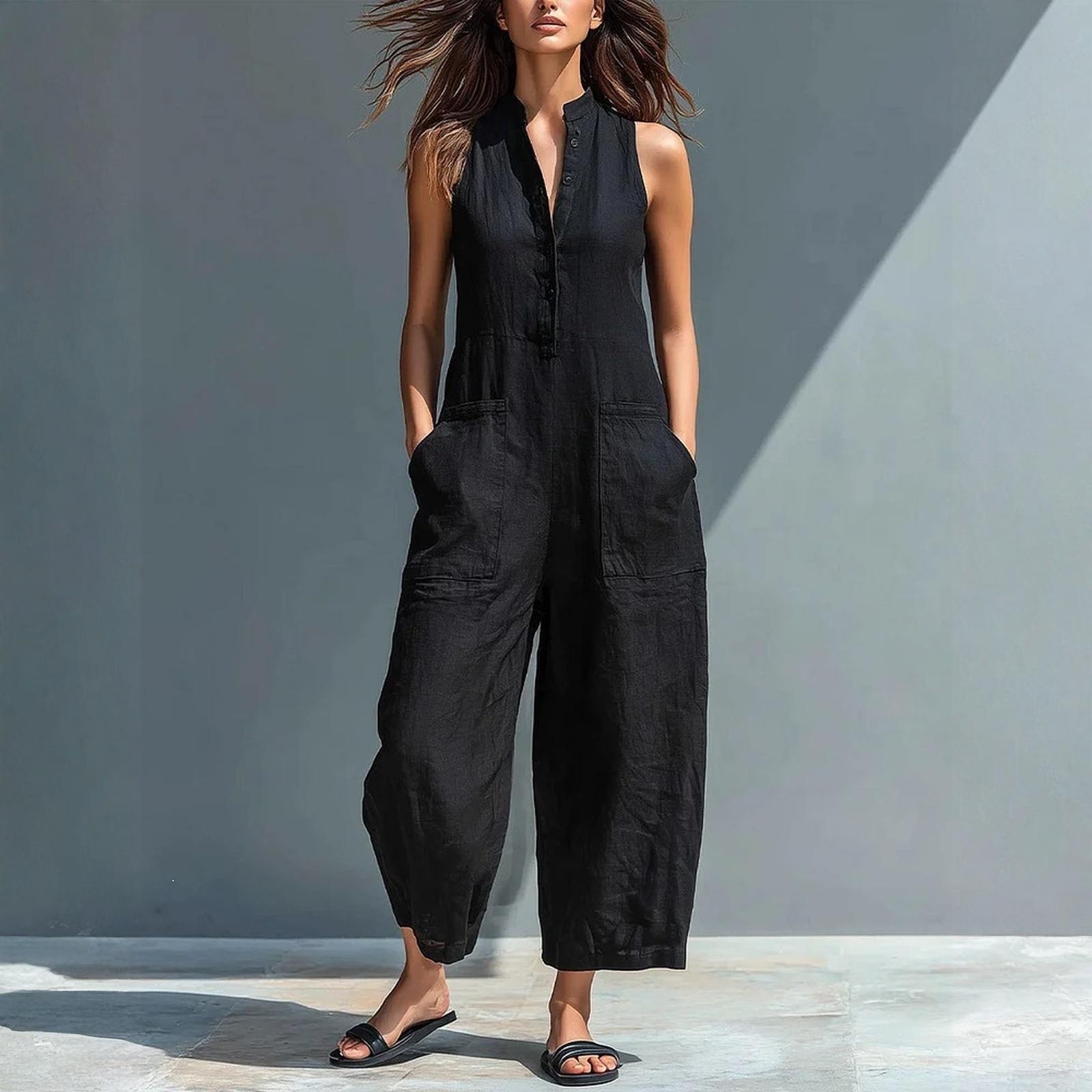 Women s Fashionable Casual One-piece Pants S