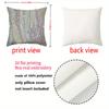 1 Pillowcase 2D Flat Printing Sequin-Patterned Cushions With 2D Printing Polyester Pillowcase Sofa Decorative Cushion Cover