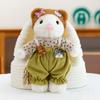 New dress bunny plush toy cartoon overalls long-eared rabbit doll soothing doll