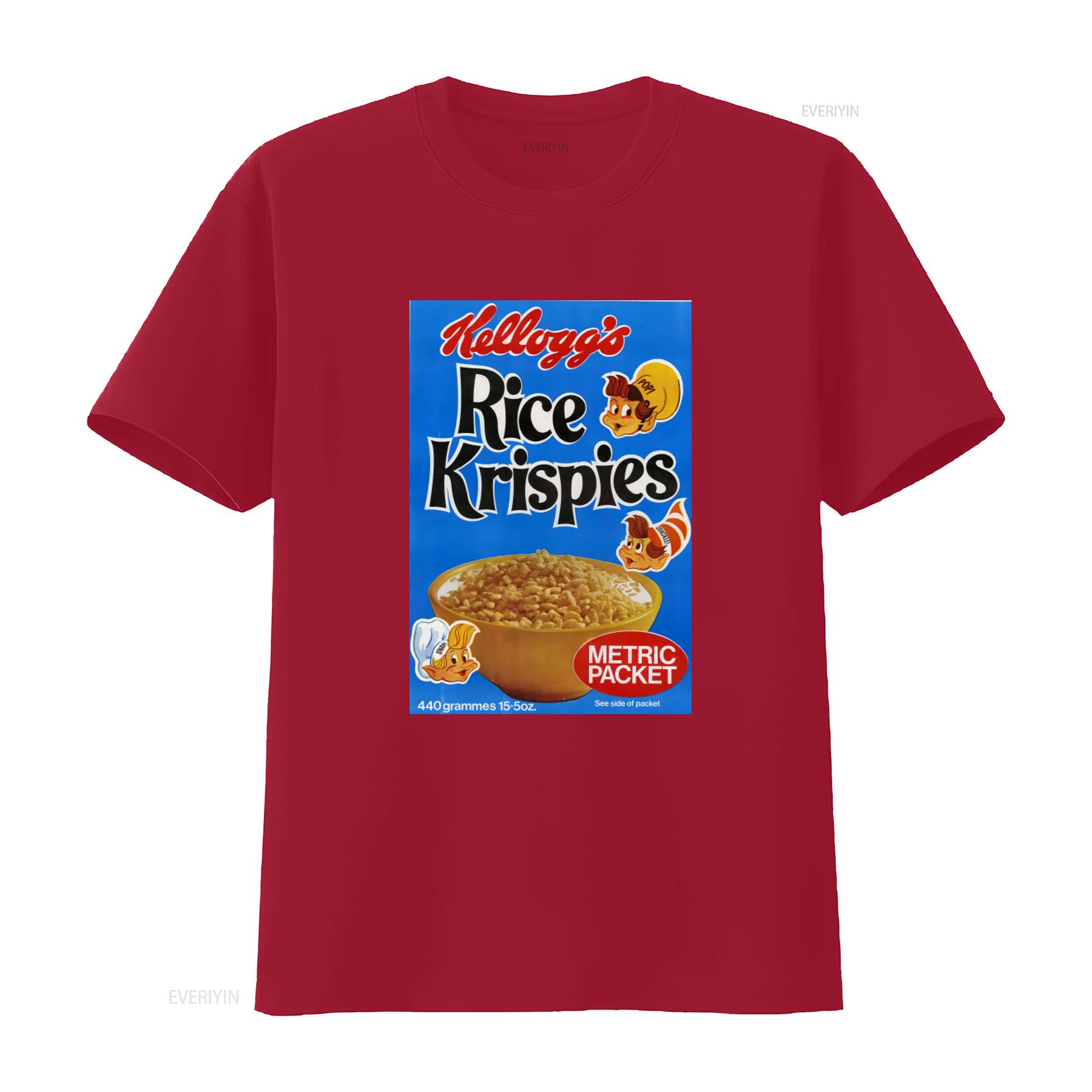 

Rice Krispies T Shirt Gag Funny Cereal Snap Crackle Pop Couples Hilarious Cute Vintage vintage Washed Versatile Stretched S