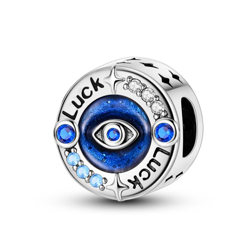 Newcopper Sparkling Zircon Devil'S Eye Horus' Eye Best Wishes Lucky Charms Beads Fit Pan Original Bracelets Diy Jewelry