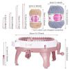 QJH 48-Needles Handheld Knitting Machine Kit With Yarns - DIY Craft Weaving Machine Set For Scarves, Sweaters, Hats & Socks