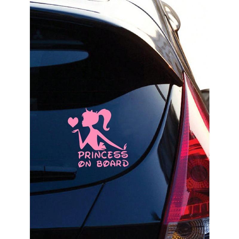 1pc Princess On Board Car Sticker