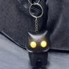 Funny Creative Cute Cats Japanese Cartoon Led Eyes Glowing Black Cat Keyring Night Light Emitting Sound Keychain Bag Accessories